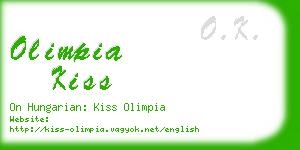 olimpia kiss business card